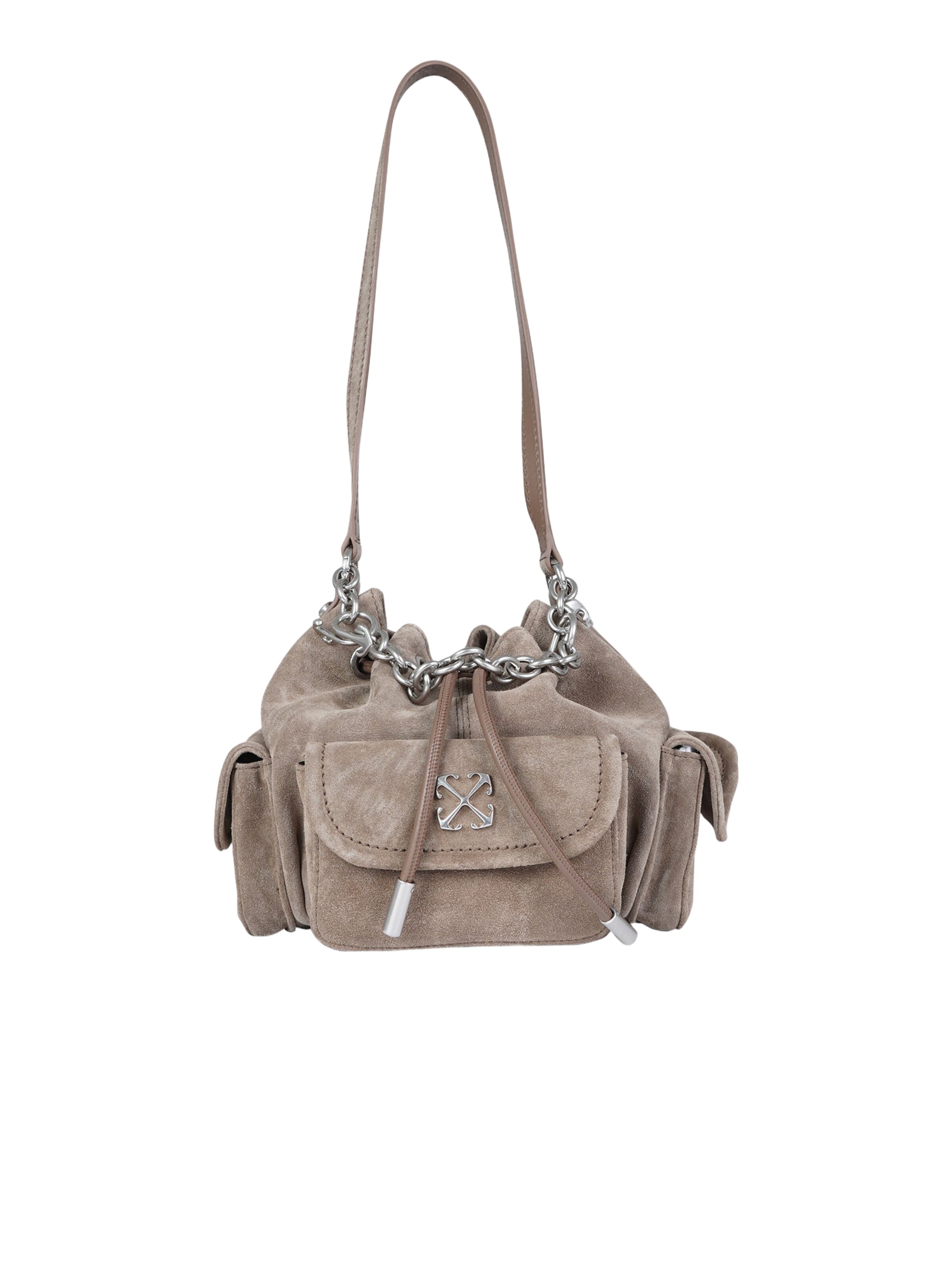 Sac à bandoulière Off-White en marron : devant