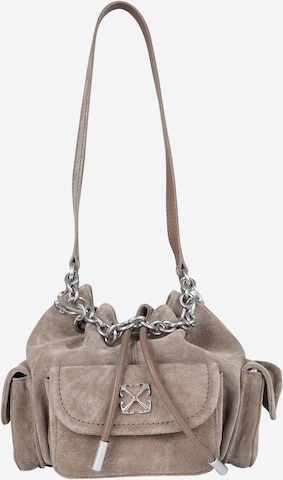 Sac à bandoulière Off-White en marron : devant