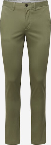 TOMMY HILFIGER Slim fit Chino trousers 'Bleecker' in Green: front