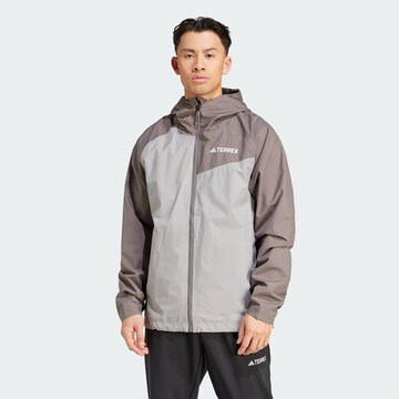 ADIDAS TERREX Outdoorjacke 'Multi 2L' in Grau: predná strana