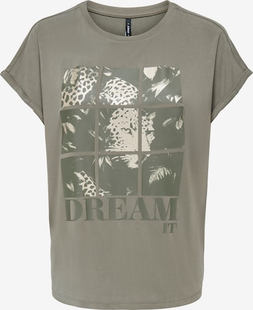 ONLY T-shirt 'ONLFREE NEW' i grön: framsida