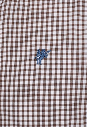 DENIM CULTURE Regular fit Button Up Shirt 'Harvey' in Brown