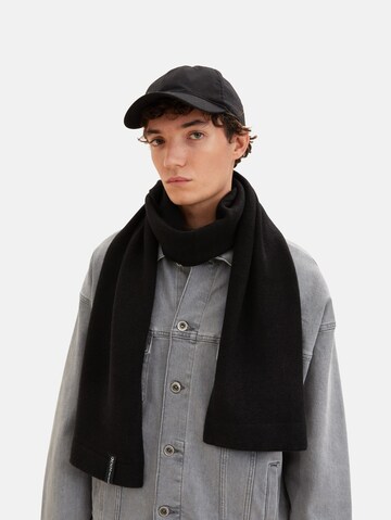 TOM TAILOR DENIM Scarf in Black: front