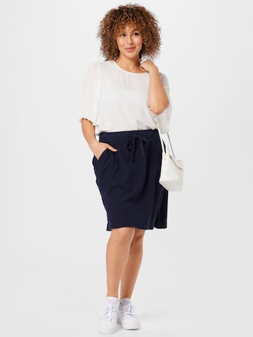 KAFFE CURVE Rok 'Nana' in Blauw