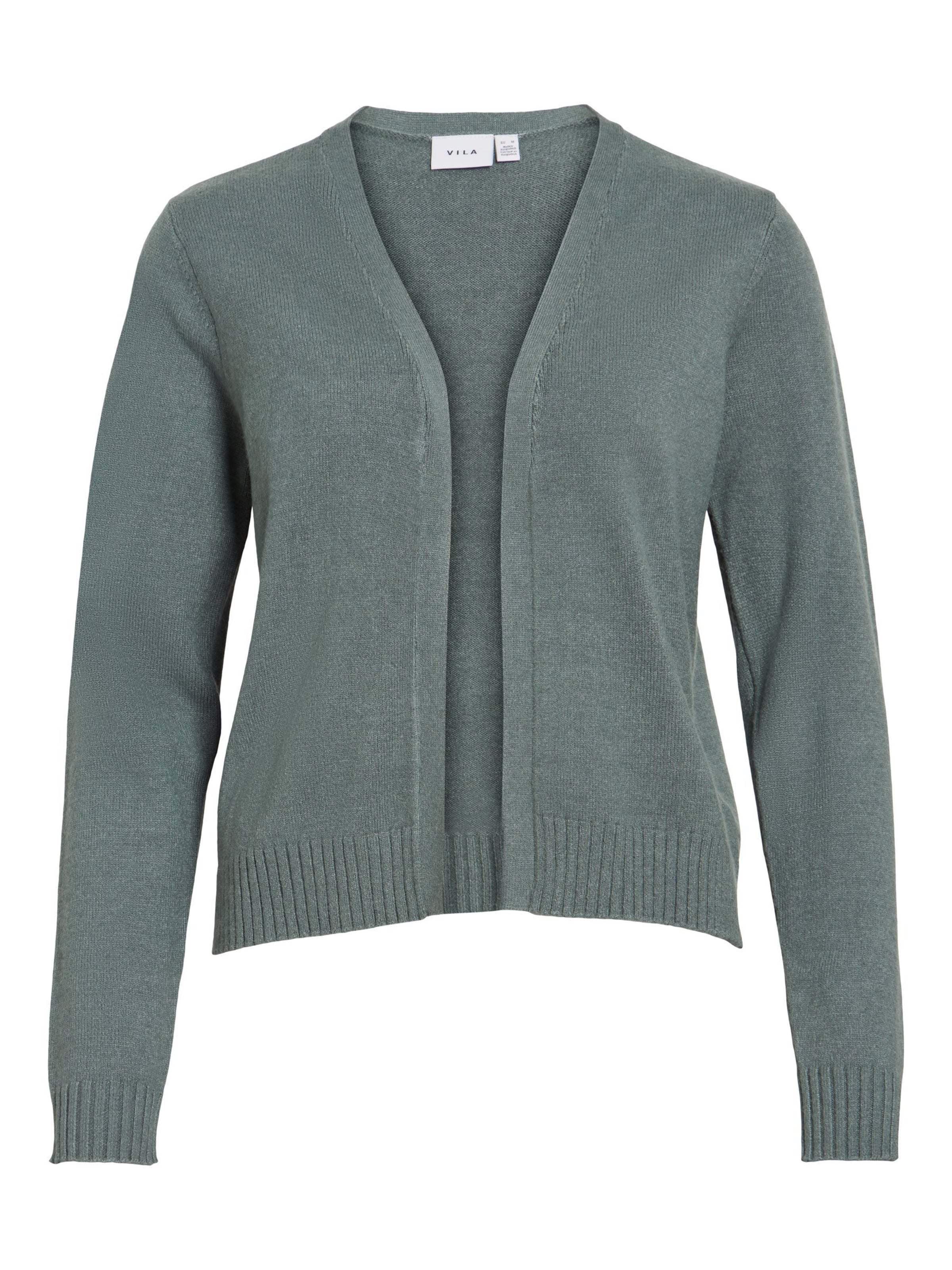 VILA Strickjacke in Grau: Vorderseite