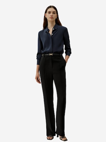 Lilysilk Shirt 'LILYSILK Anmutige Seidenbluse mit Knopfleiste' in Blauw: voorkant