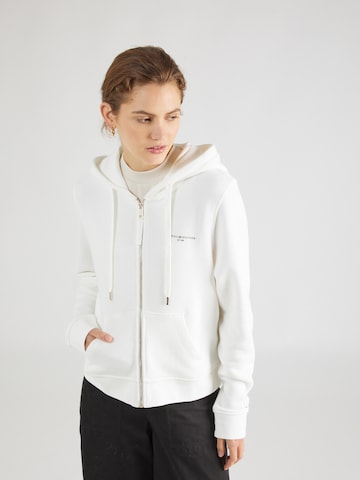 TOMMY HILFIGER - Sudadera con cremallera en blanco: frente