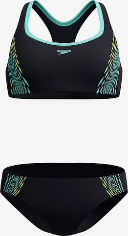 SPEEDO Bustier Sportbikini in Schwarz: Vorderseite