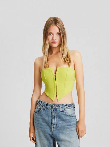 Bershka Top - zöld: elől