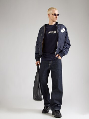 GUESS - Camiseta en azul