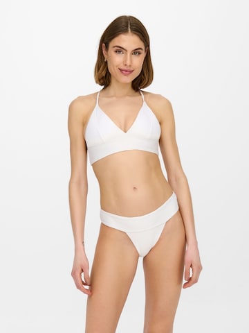 ONLY Triangle Bikini in White: front