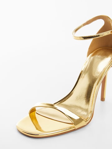 MANGO Strap Sandals 'VIVIANE' in Gold