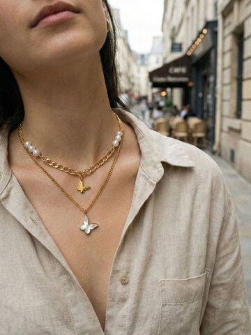 Nemomatheo Necklace 'Mariposa' in Gold: front