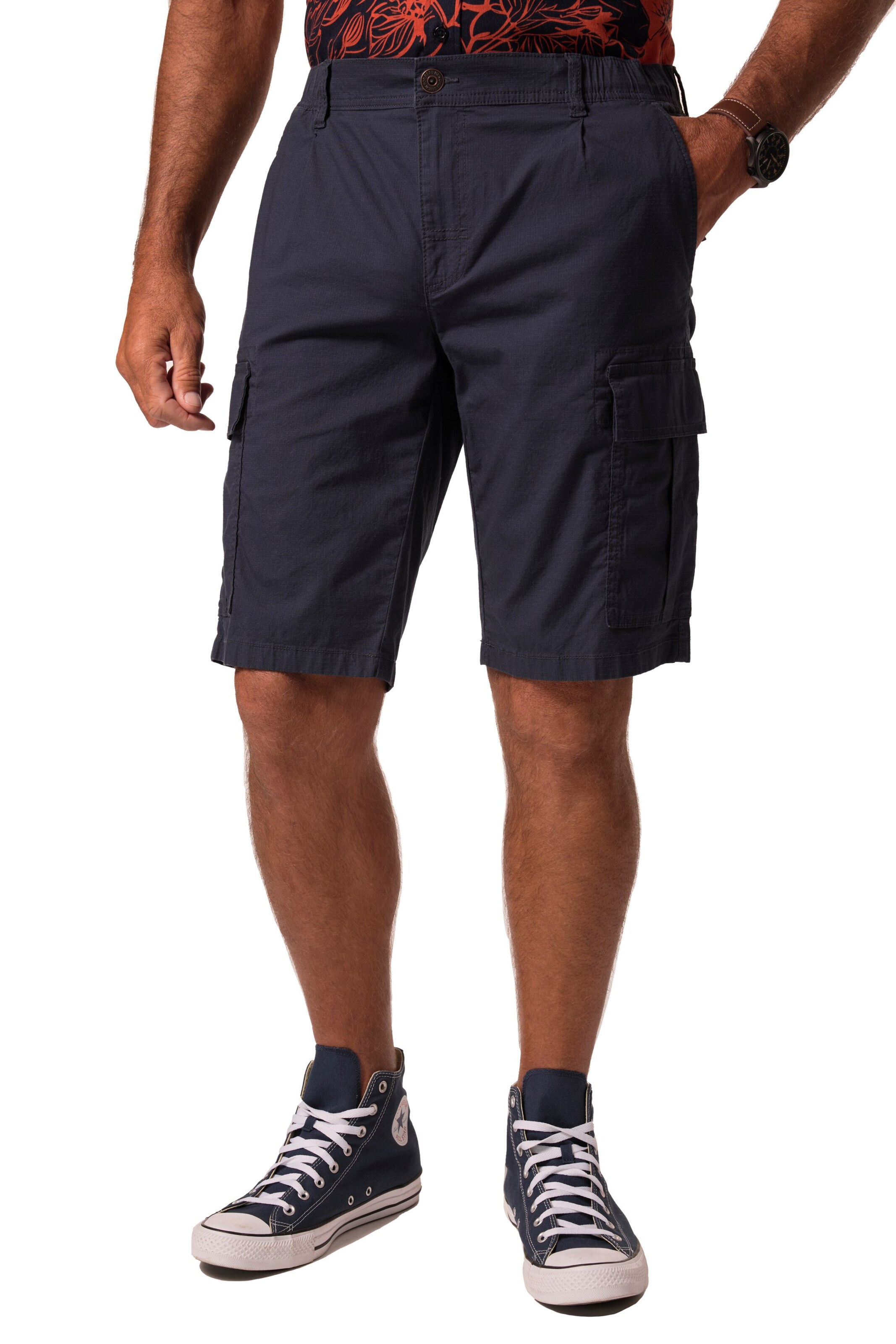 JP1880 Regular Cargobroek in Blauw: voorkant