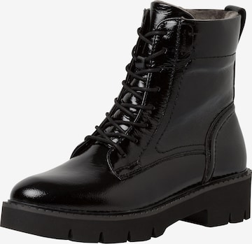 TAMARIS Lace-Up Ankle Boots in Black: front