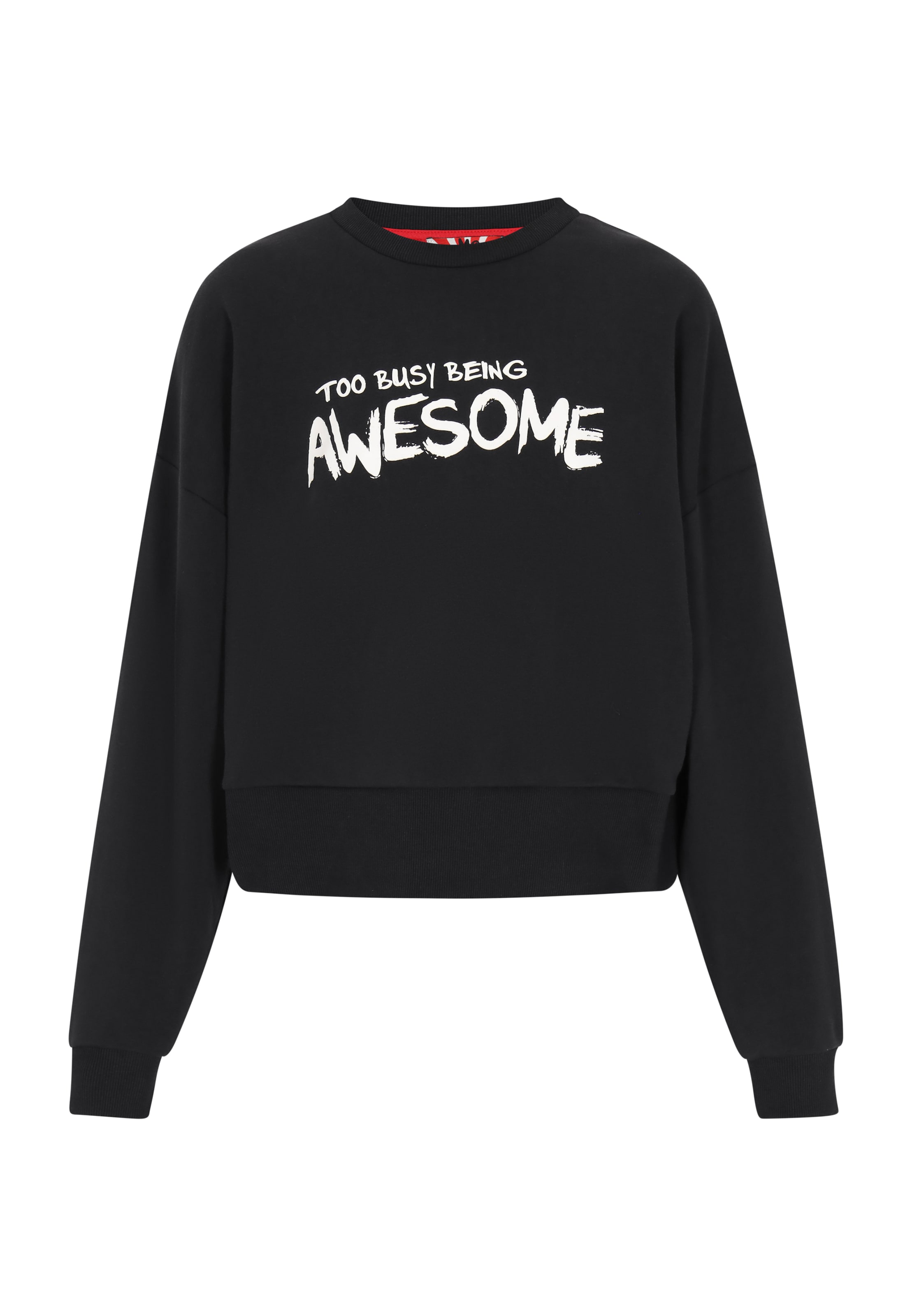 myMo ROCKS Sweatshirt 'Comfy' in Schwarz: Vorderseite