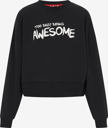 myMo ROCKS Суичър 'Comfy' в черно: отпред