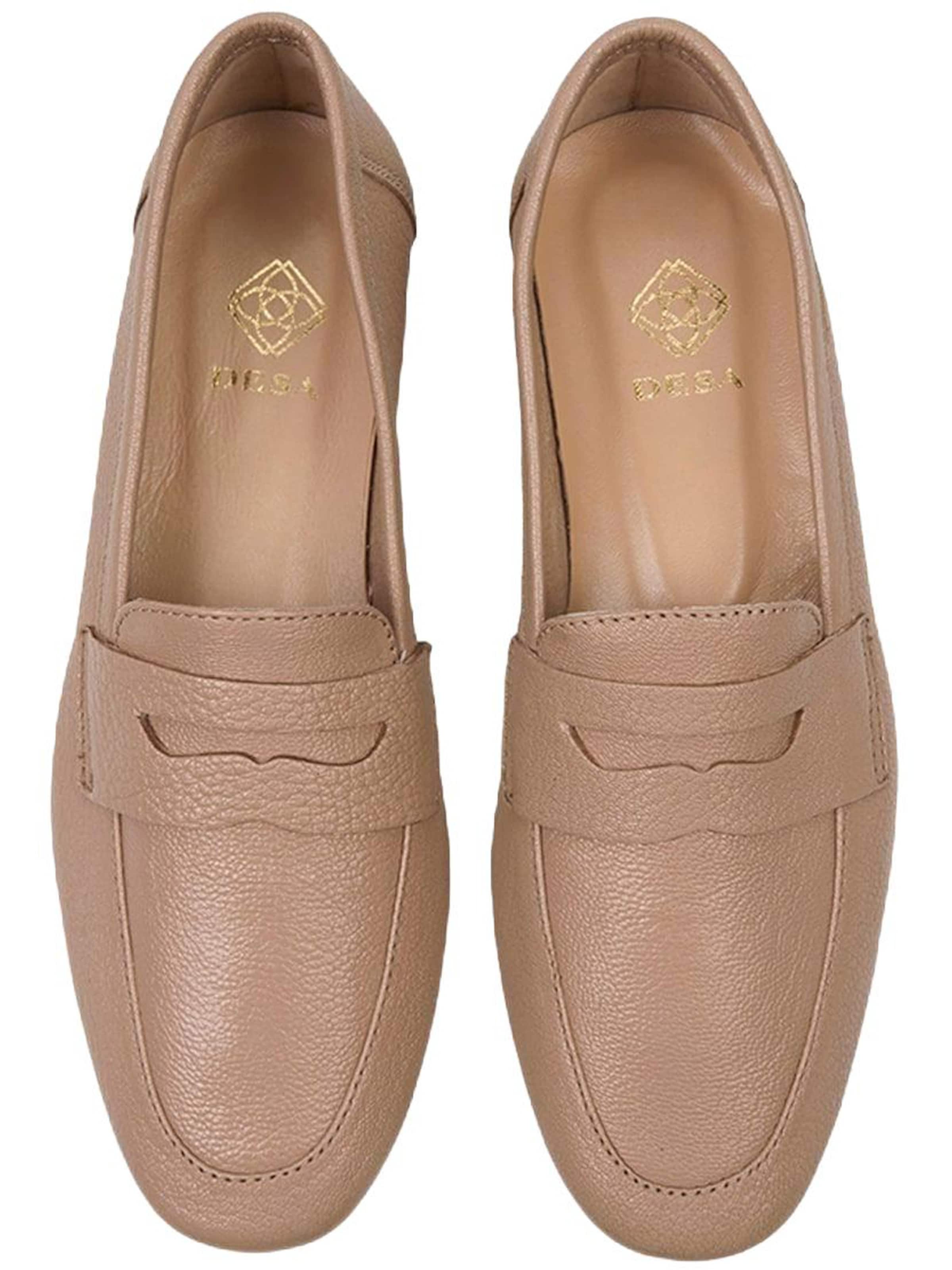 Mocassin 'Slipper' Desa en beige
