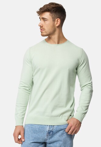 Pull-over 'Gamal' INDICODE JEANS en vert : devant