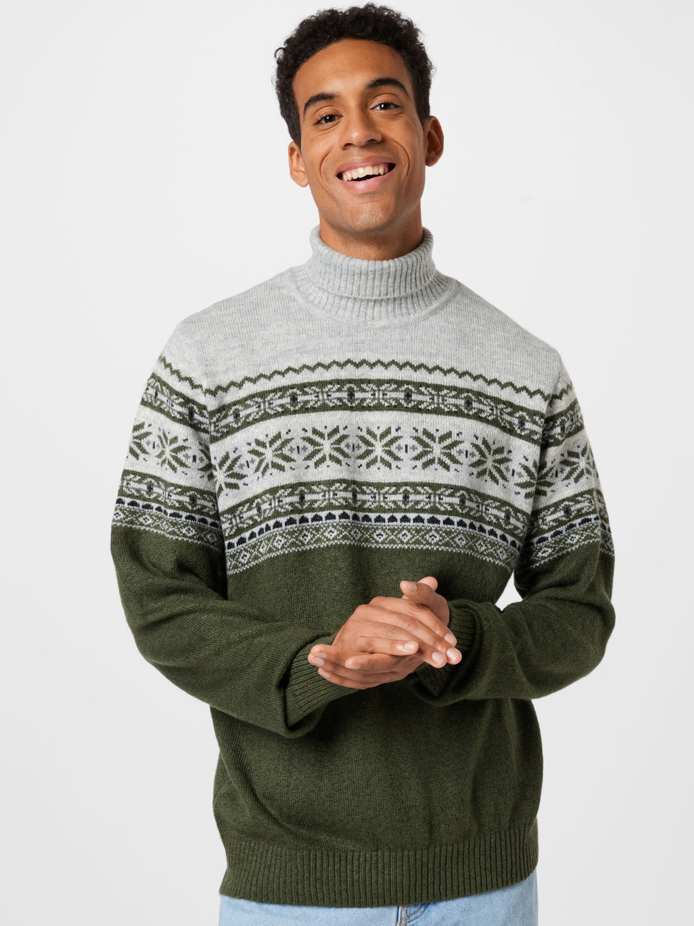 Männer Pullover & Strick BLEND Pullover in Khaki - SP20797 Männer Pullover & Strick BLEND Pullover in Khaki - SP20797