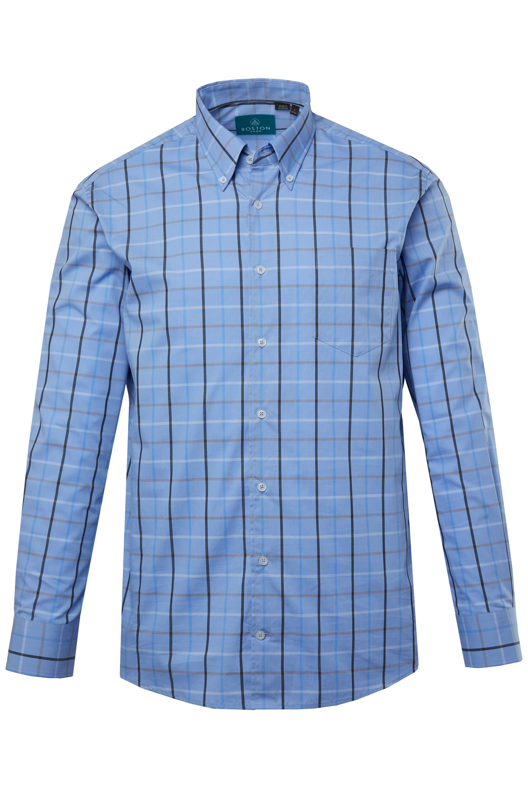 Boston Park Comfort fit Button Up Shirt in Blue: front