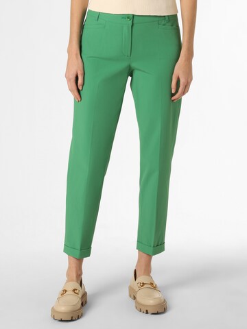 Raffaello Rossi Slim fit Pleated Pants 'Ute' in Green: front