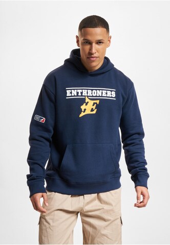 European League of Football Sweatshirt 'DefShop x European League of Football Fehérvár Enthroners' in Blauw: voorkant