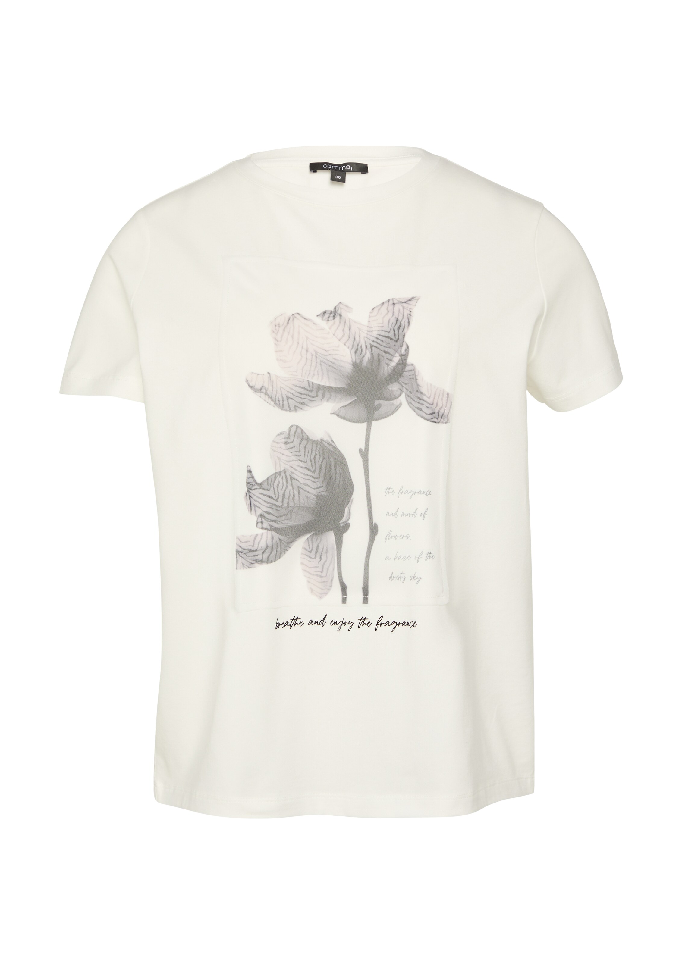 COMMA Shirt in Wit: voorkant