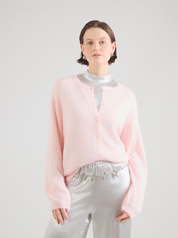 PIECES Knit Cardigan 'PCNAOMI' in Pink: front