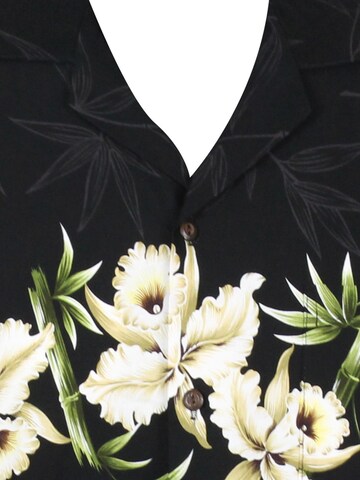 KY's Regular Fit Hemd 'Bambus Brustdruck'‌‌‌‌‌‌‌ in Schwarz