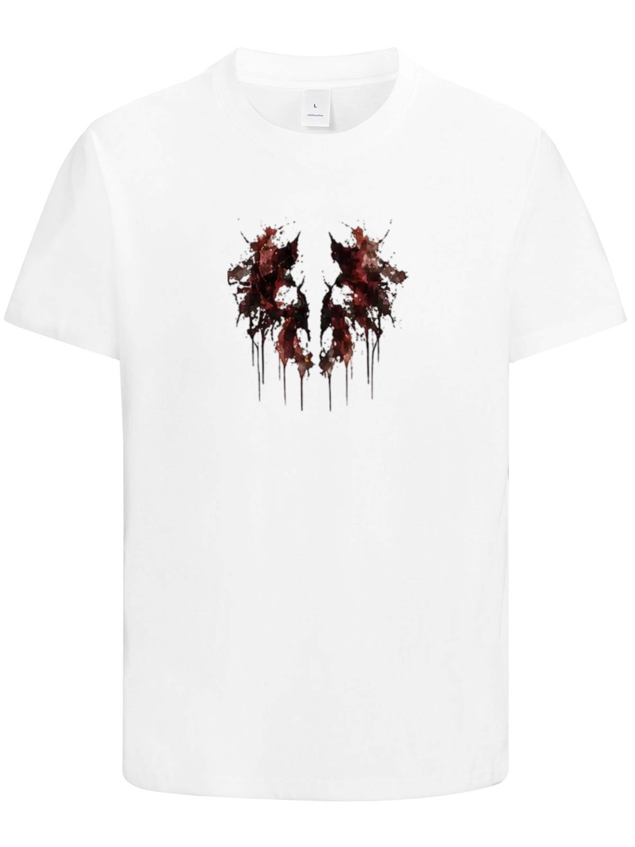 HUSKSWARE Shirt 'Grafik'‌‌‌‌‌ in Weiß: Vorderseite