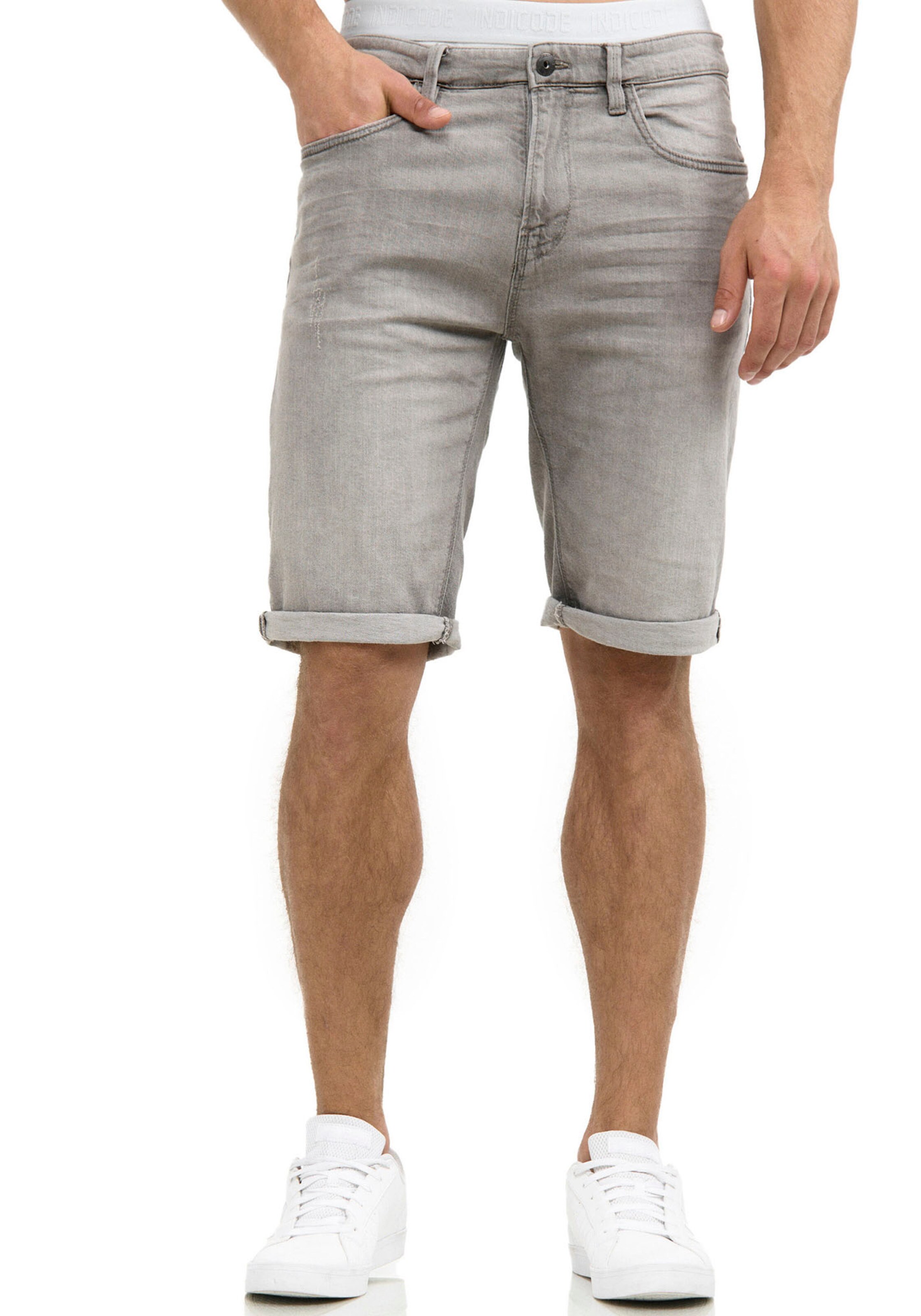 INDICODE JEANS Regular Hose in Grau: Vorderseite