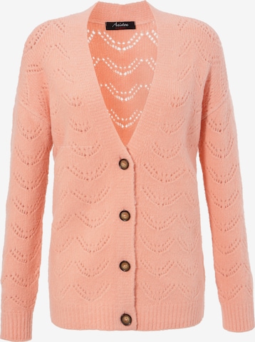 Aniston CASUAL Knit Cardigan in Orange: front