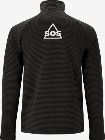 SOS Athletic Zip-Up Hoodie 'Muju' in Black