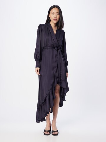 Robe 'AALIYAH' Bardot en bleu : devant