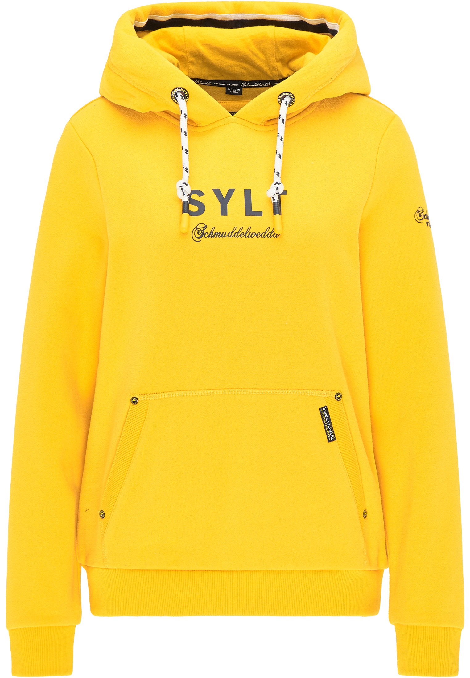 Donna Felpe Schmuddelwedda Felpa Sylt in Giallo Donna Felpe Schmuddelwedda Felpa Sylt in Giallo