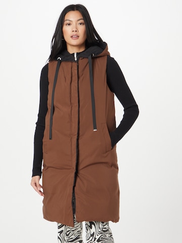 Misspap Vest in Brown: front