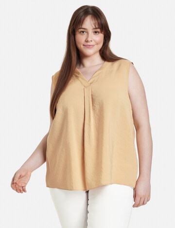 SAMOON Blouse in Beige: front