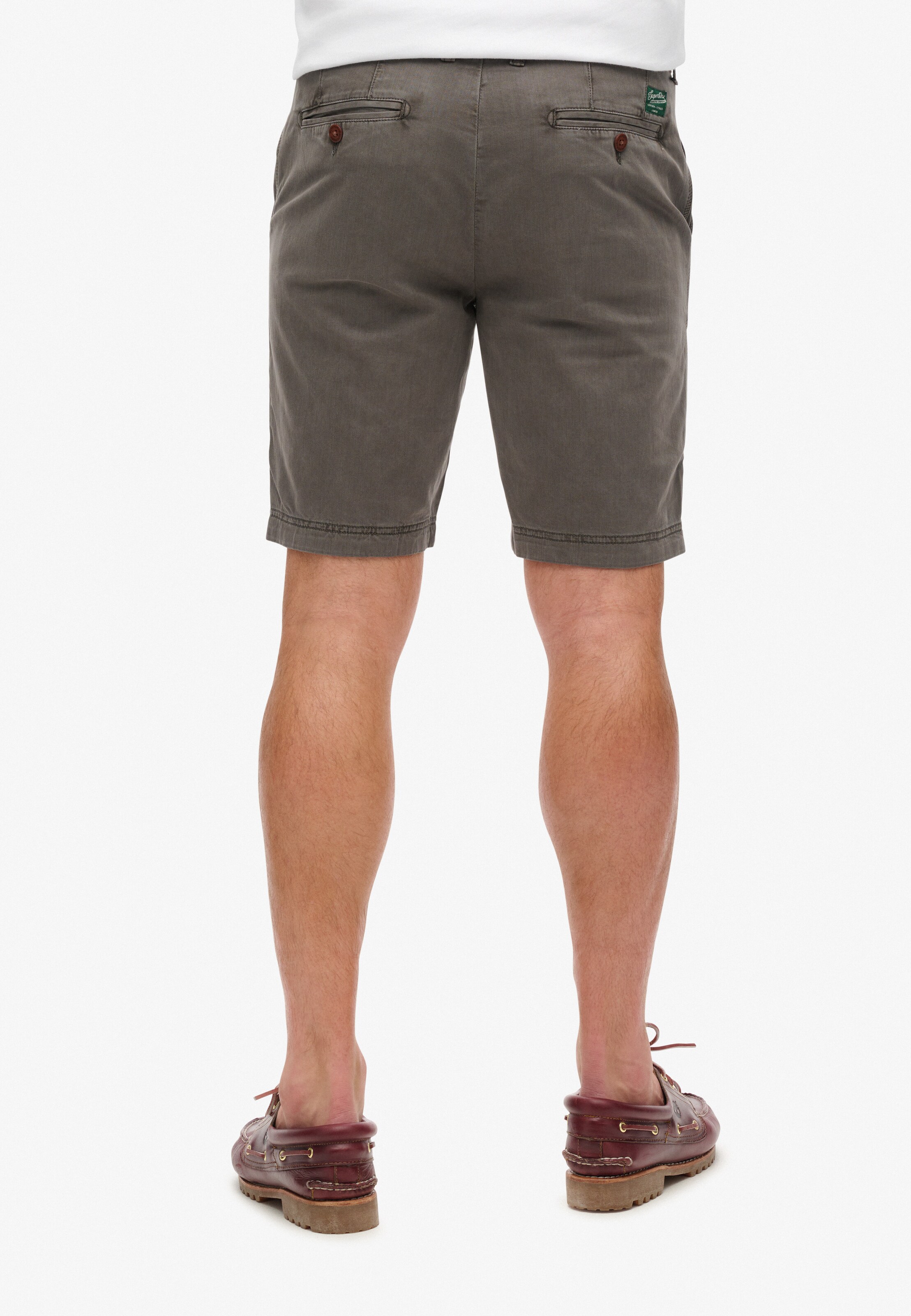 Superdry Regular Chino Pants in Grey: front