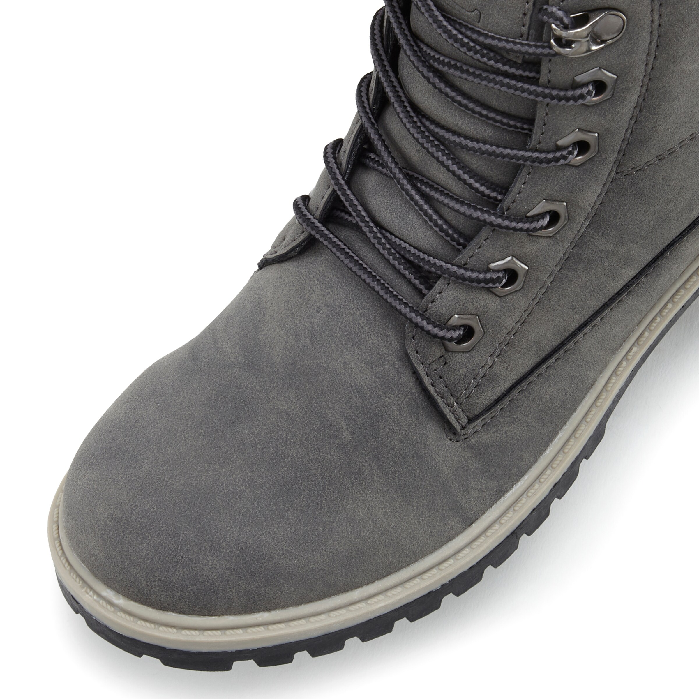 LASCANA Lace-up bootie in Grey