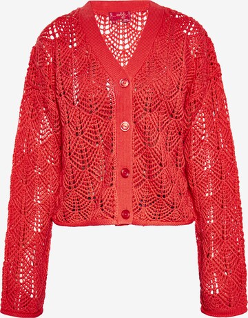 swirly Knit cardigan in Red: front