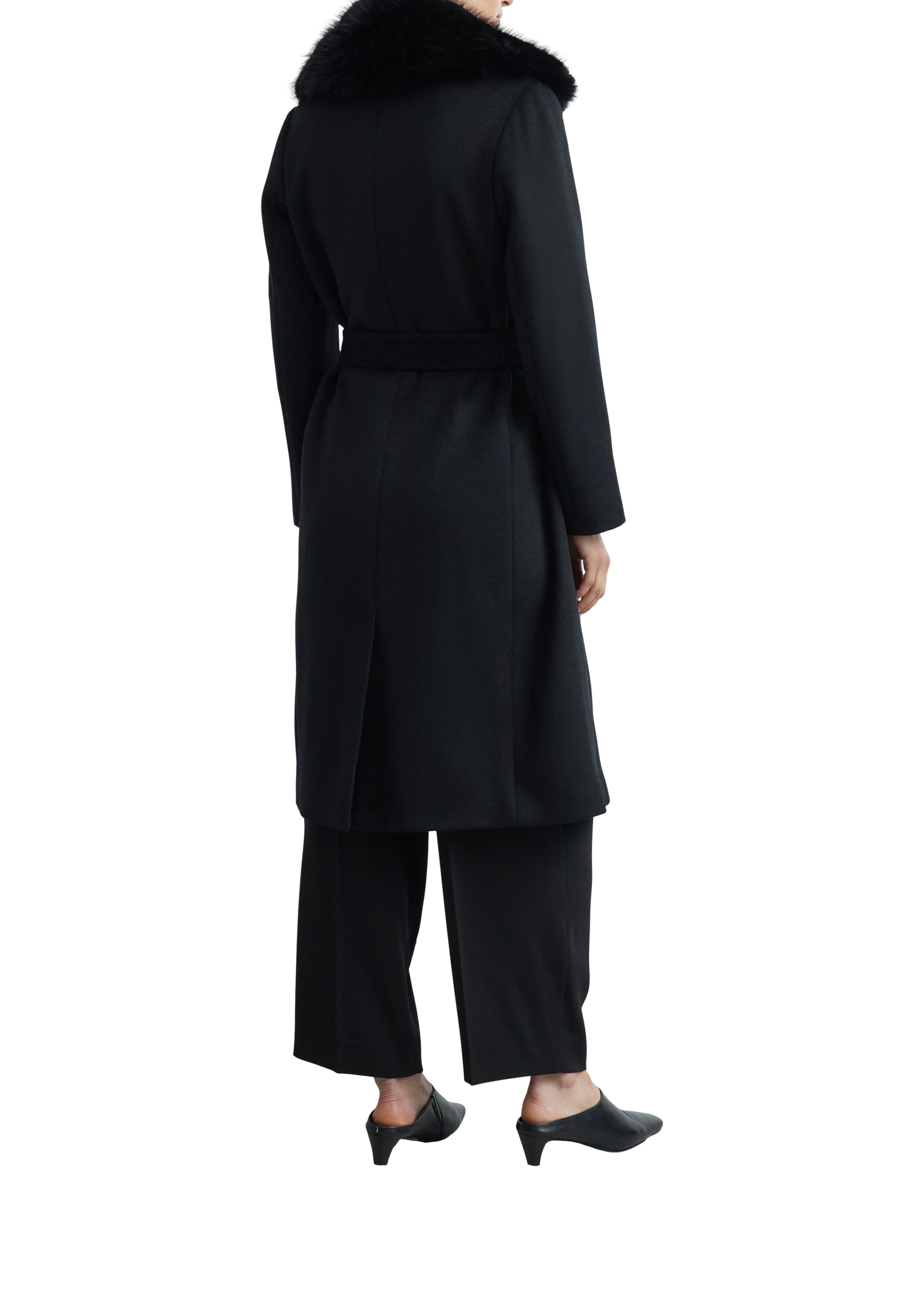 COMMA Between-seasons coat in Black: back