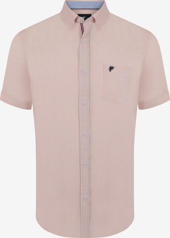 DENIM CULTURE Regular fit Button Up Shirt 'Arlen' in Pink: front