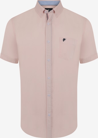 DENIM CULTURE Regular fit Button Up Shirt 'Arlen' in Pink: front