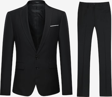 YOUTHUP Slim fit Suit 'Behaglich' in Black: front