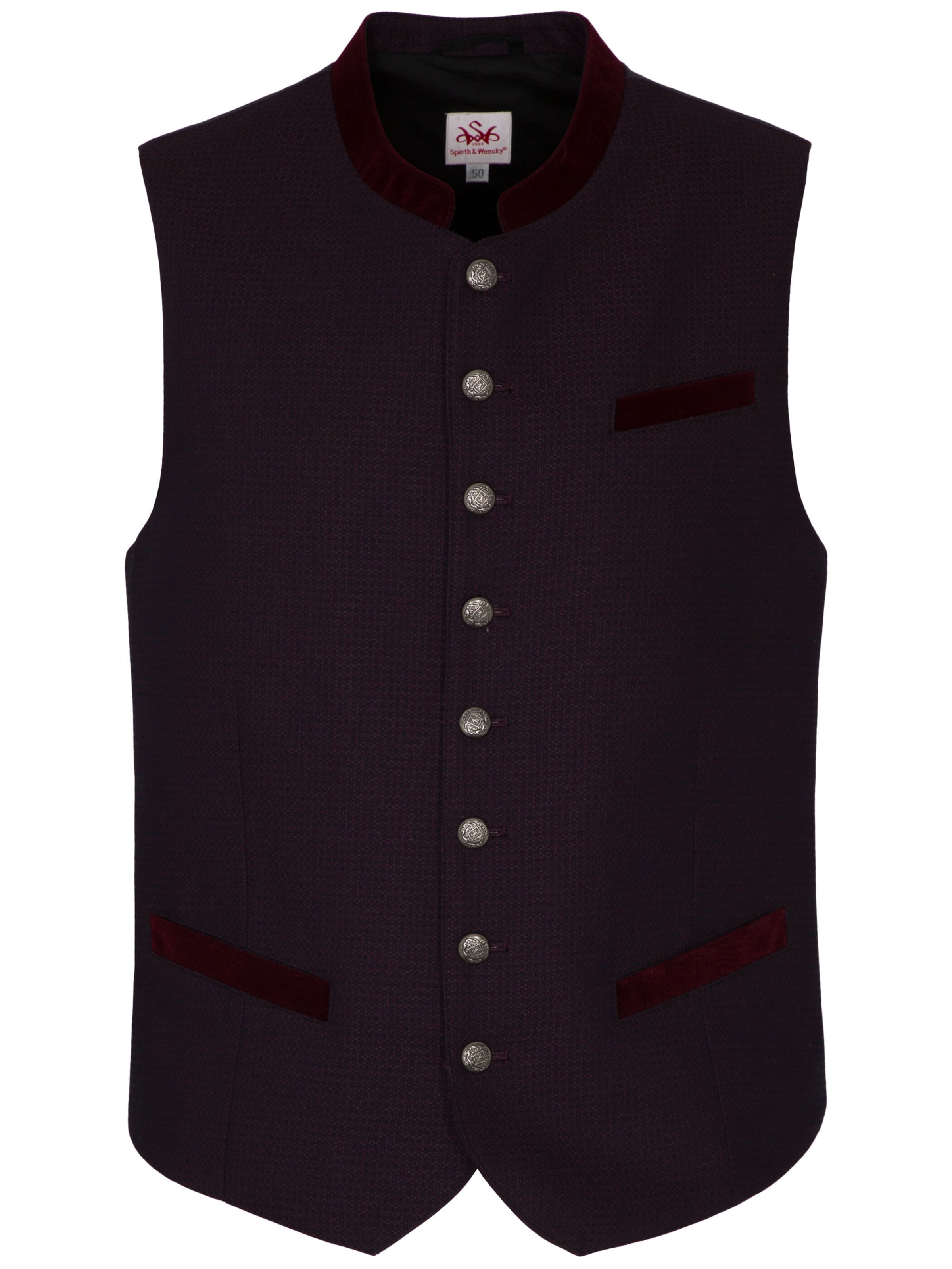 SPIETH & WENSKY Traditional vest 'Francesco' in Red: front