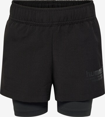 Hummel Slim fit Workout Pants in Black: front