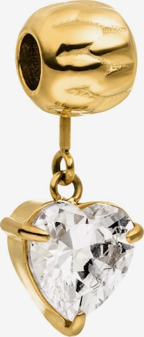 PURELEI Anhänger 'White Heart' in Gold: Vorderseite
