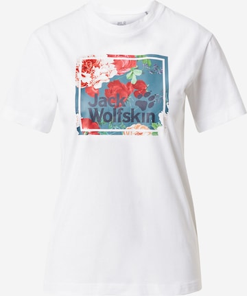 JACK WOLFSKIN - Camiseta funcional en blanco: frente