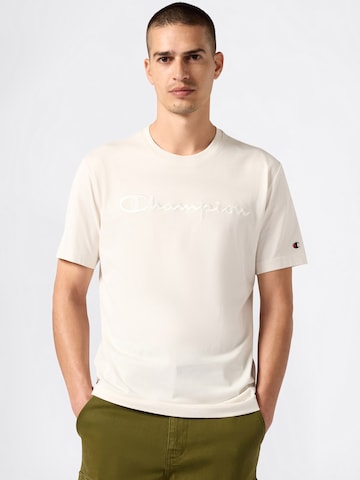 Champion Authentic Athletic Apparel Тениска в бяло: отпред